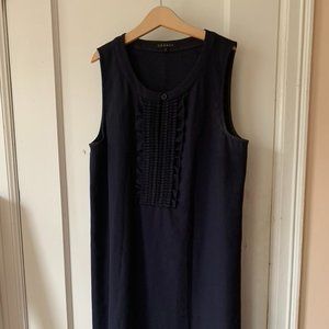 Theory Fidelia Poet ruffled front shift dress